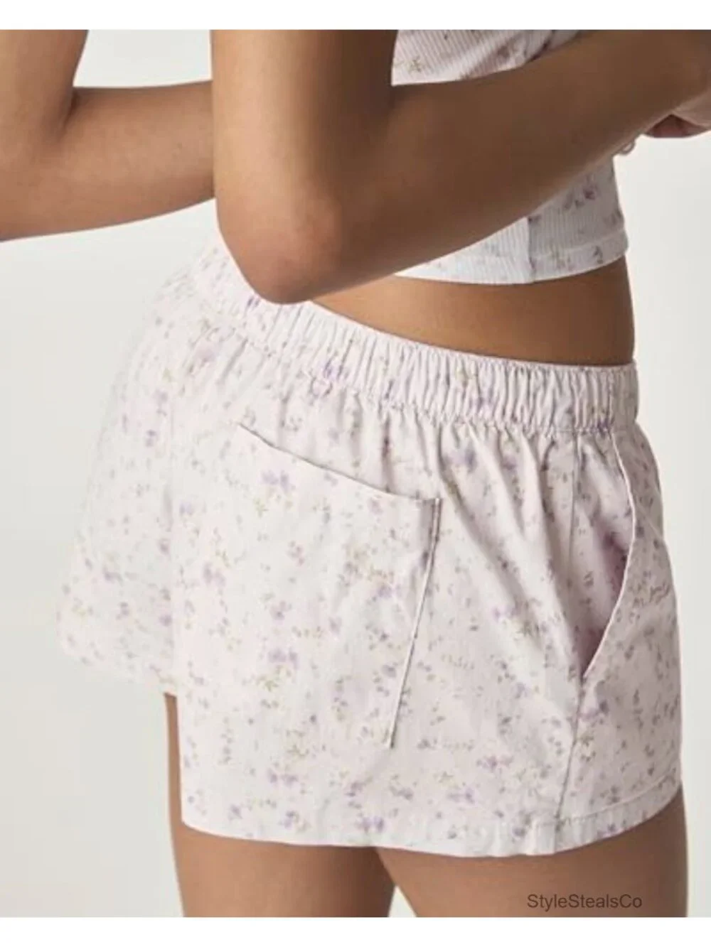 Cotton Boxer Short Stretch Elastic Pockets